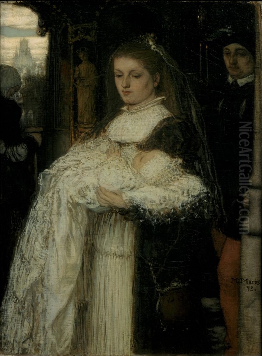 Christening Procession in Lausanne Oil Painting by Matthijs Maris