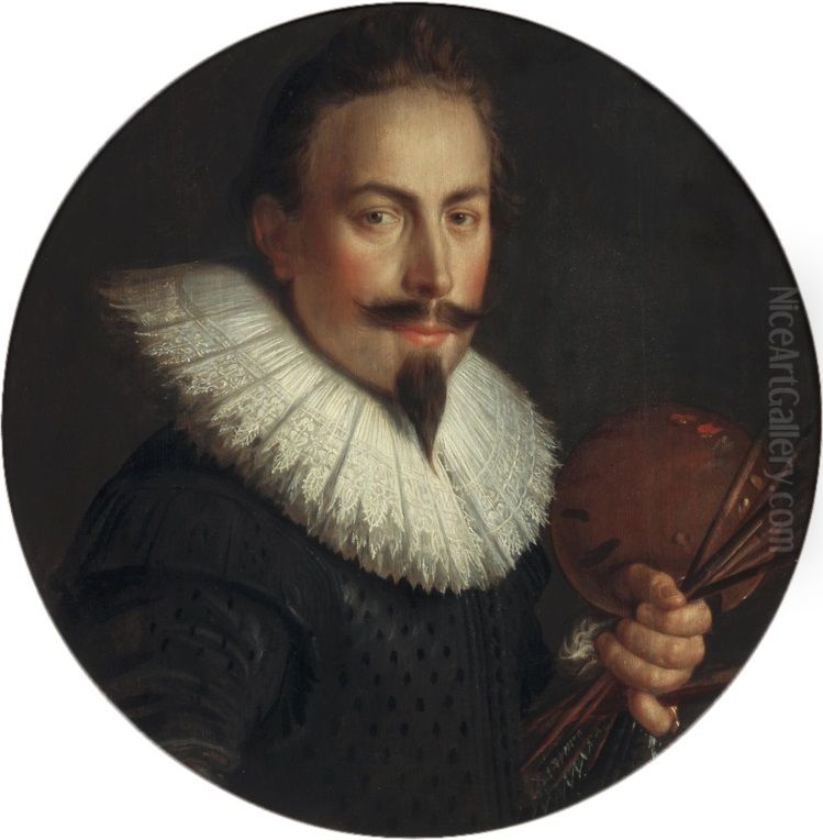 Portrait of Peter Wtewael (1596-1660) Oil Painting by Joachim Wtewael (Uytewael)