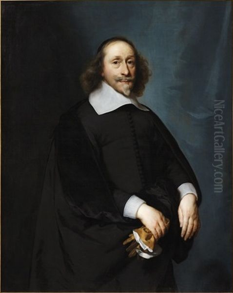 Portrait of Anthony van Hilten (1585-1670) Oil Painting by Cornelis Janssens van Ceulen