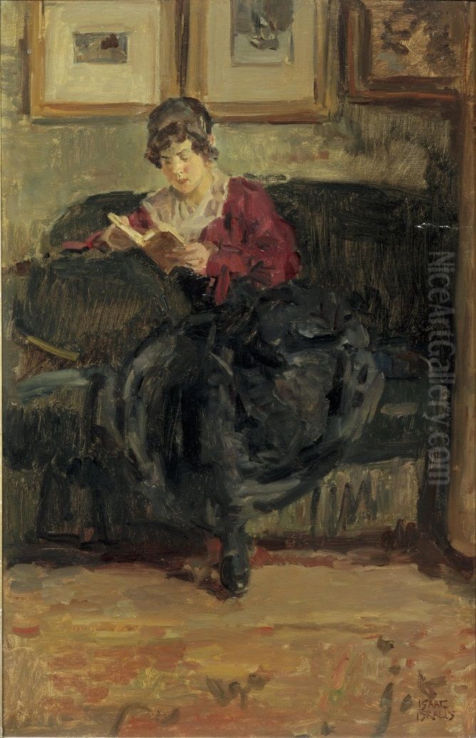 Reading girl Oil Painting by Isaac Lazarus Israels