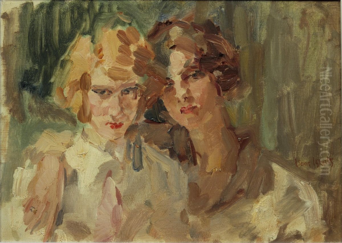 Two girls Oil Painting by Isaac Lazarus Israels