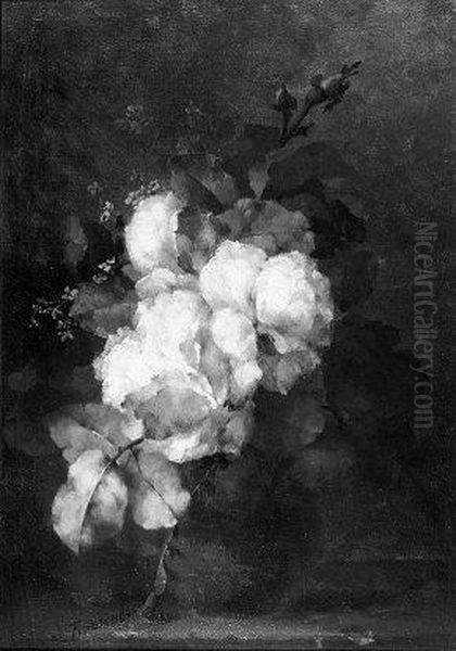 Roses Oil Painting by Margaretha Roosenboom