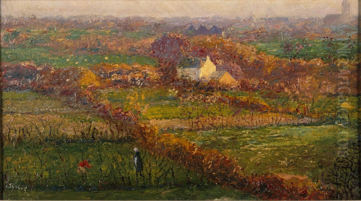 Landschap tussen Noordwijk en Oegstgeest Oil Painting by Jan Toorop
