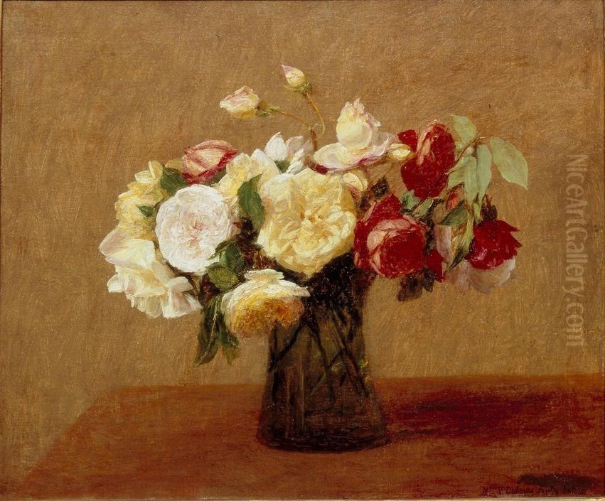 Vase de fleurs Oil Painting by Victoria Dubourg