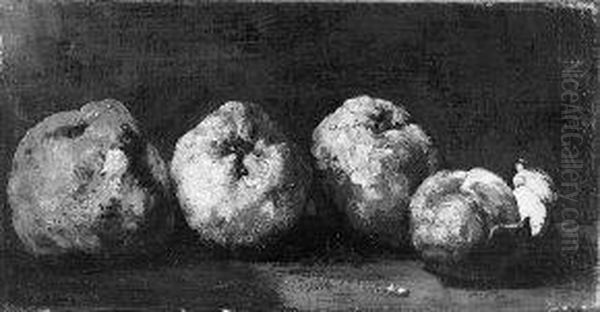 Les mandarins Oil Painting by Augustin Theodule Ribot
