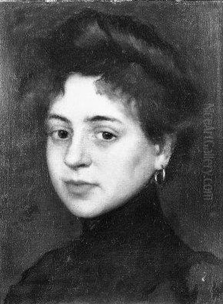 Portret van een vrouw Oil Painting by Jacob Maris