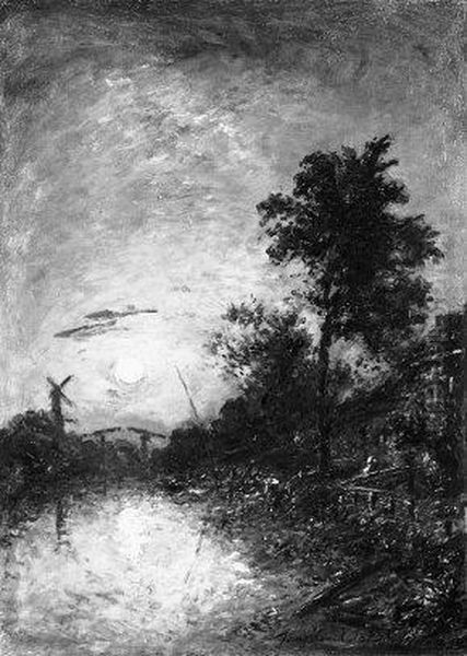 Maannacht Oil Painting by Johan Jongkind