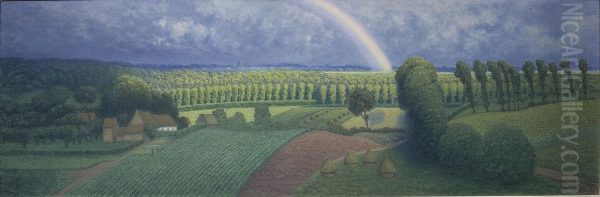 L'arc en ciel Oil Painting by William Degouve de Nuncques