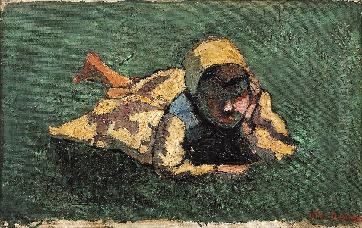 Dutch peasent girl Oil Painting by Theo van Doesburg