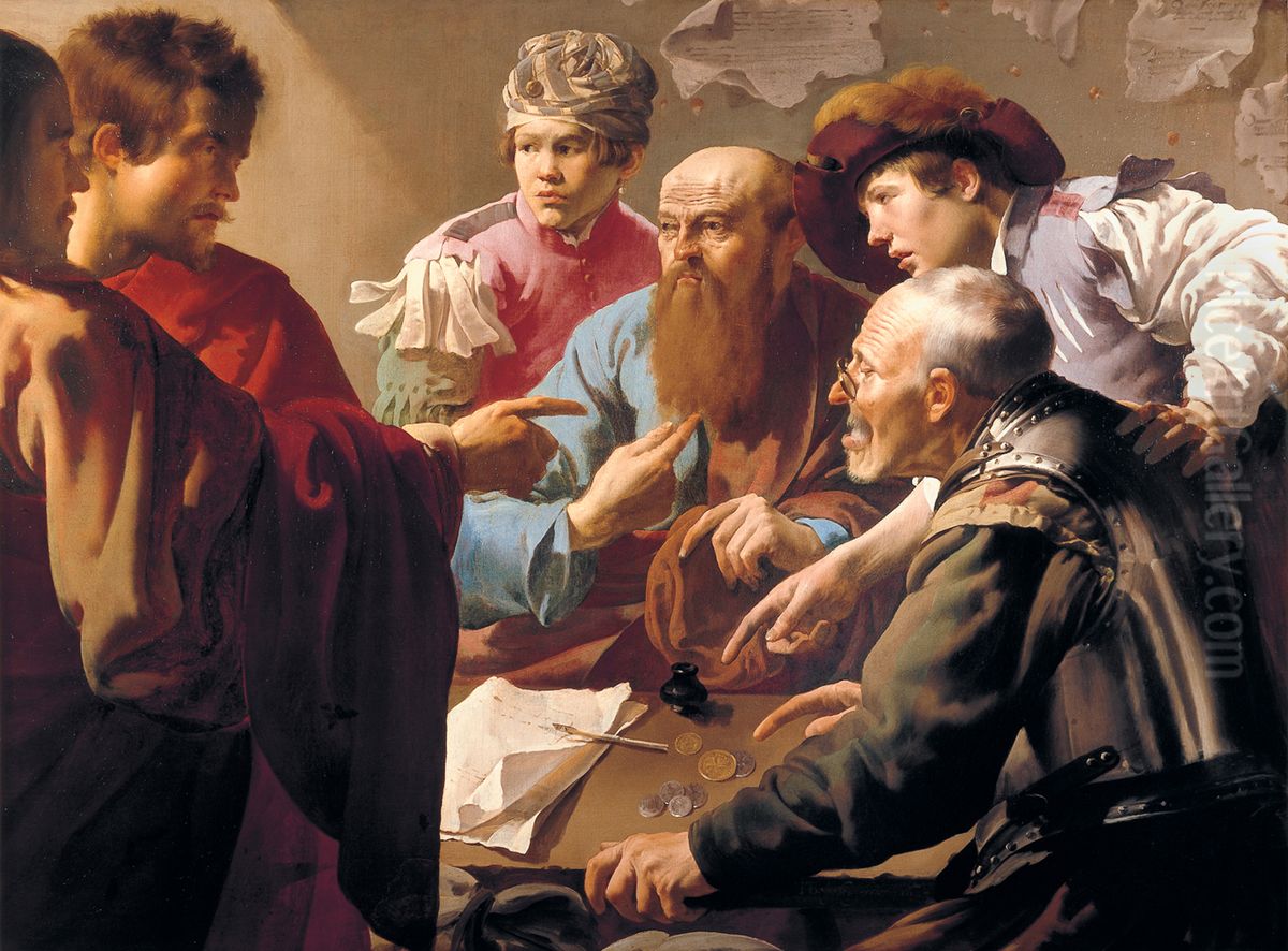 The calling of Saint Matthew Oil Painting by Hendrick Ter Brugghen