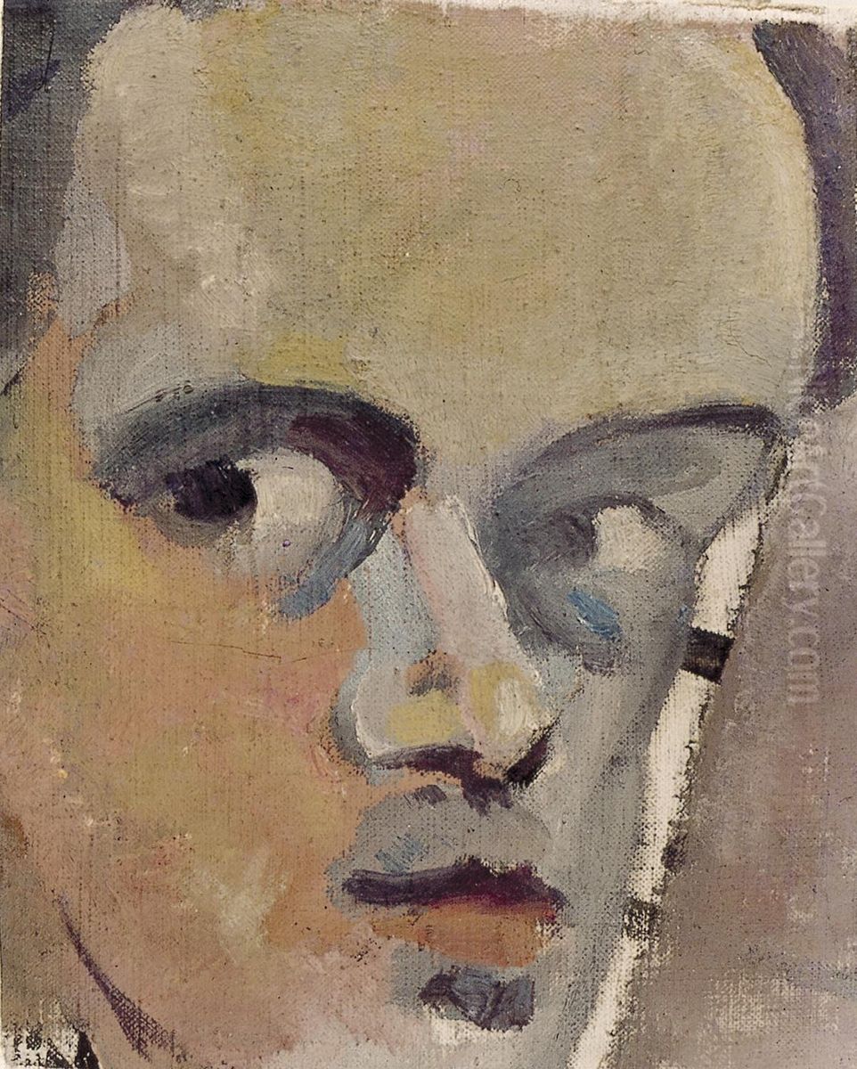 Self portrait Oil Painting by Theo van Doesburg