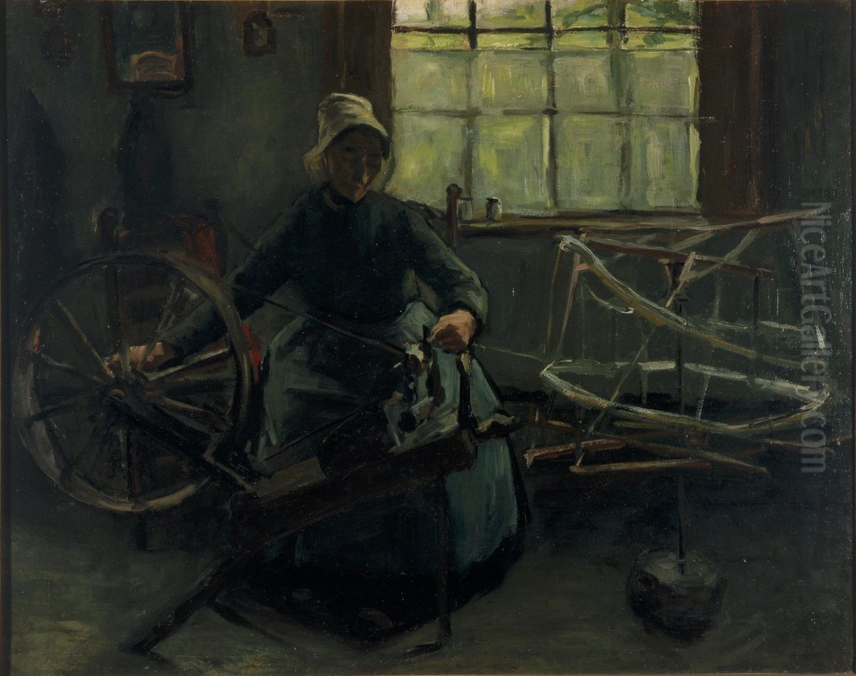 Spoelwindende vrouw, Nuenen Oil Painting by Anthon van Rappard