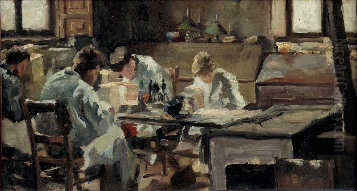 Tegelschilders Oil Painting by Anthon van Rappard