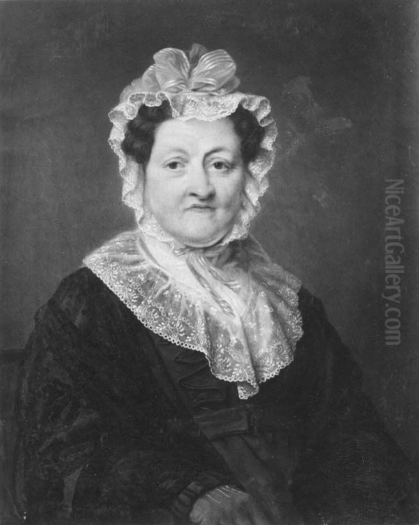 Portret Geertruida Margaretha Craeyvanger (1768-1836), echtgenote van Carel Constantijn Martens Oil Painting by Pieter Christoffel Wonder