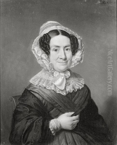 Portret van Maria Henrietta van der Muelen (1785-1855), echtgenote van Carel Joseph van der Muelen Oil Painting by Johan Heinrich Neuman