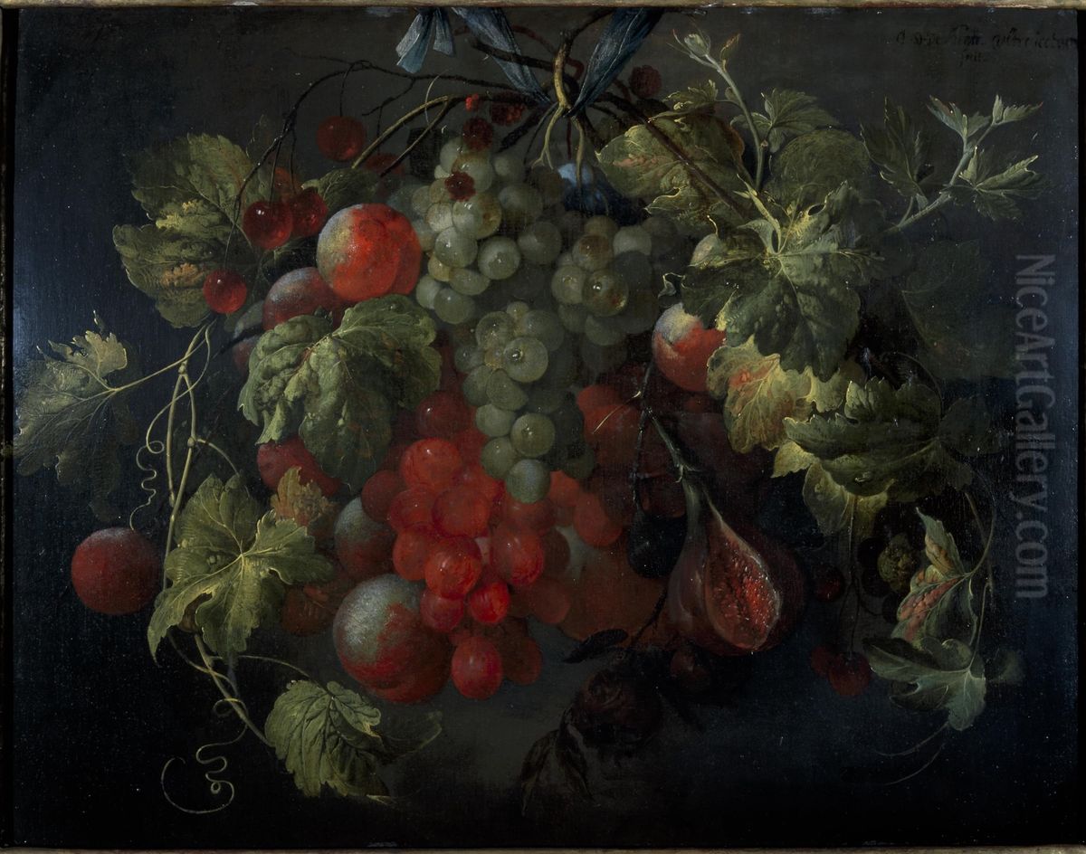 Vruchtenfestoen Oil Painting by Jan Davidsz. De Heem