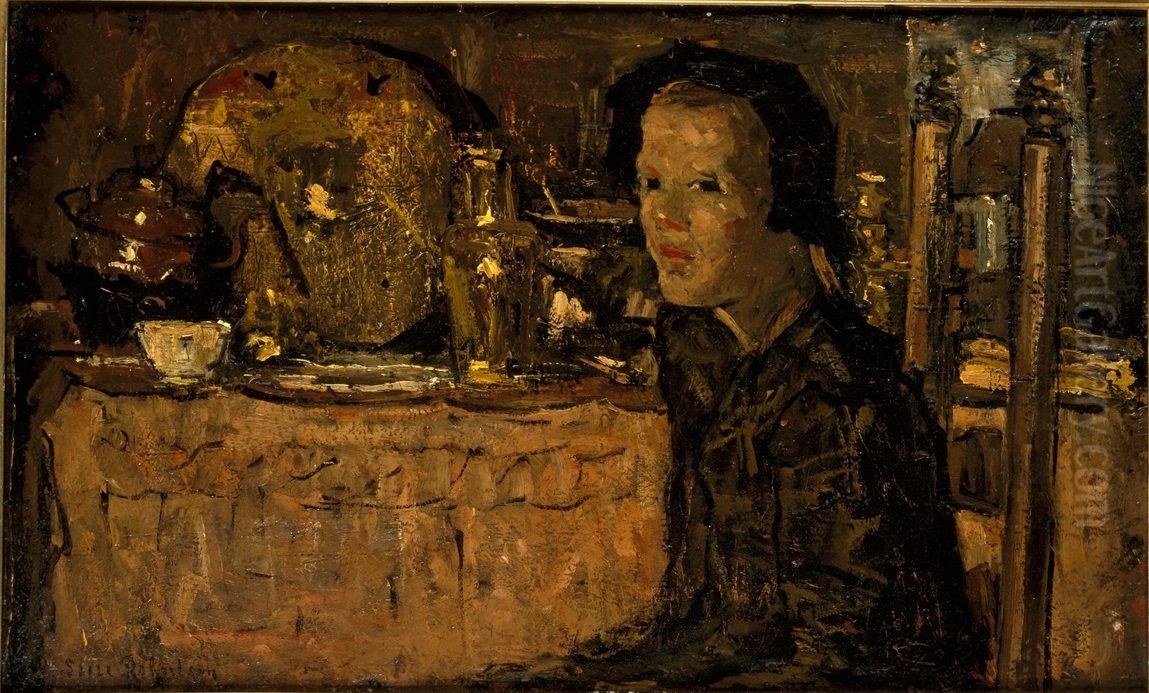 Oudhedenstalletje Oil Painting by Suze Robertson