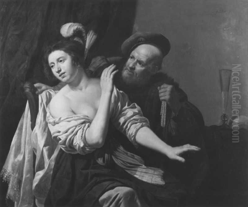 Ongelijke liefde Oil Painting by Jan Van Bijlert