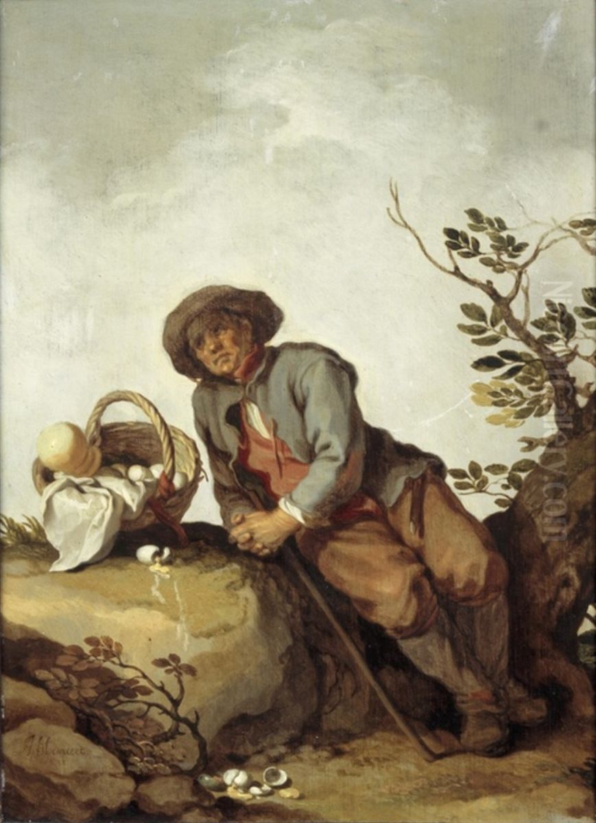 De eierboer Oil Painting by Abraham Bloemaert