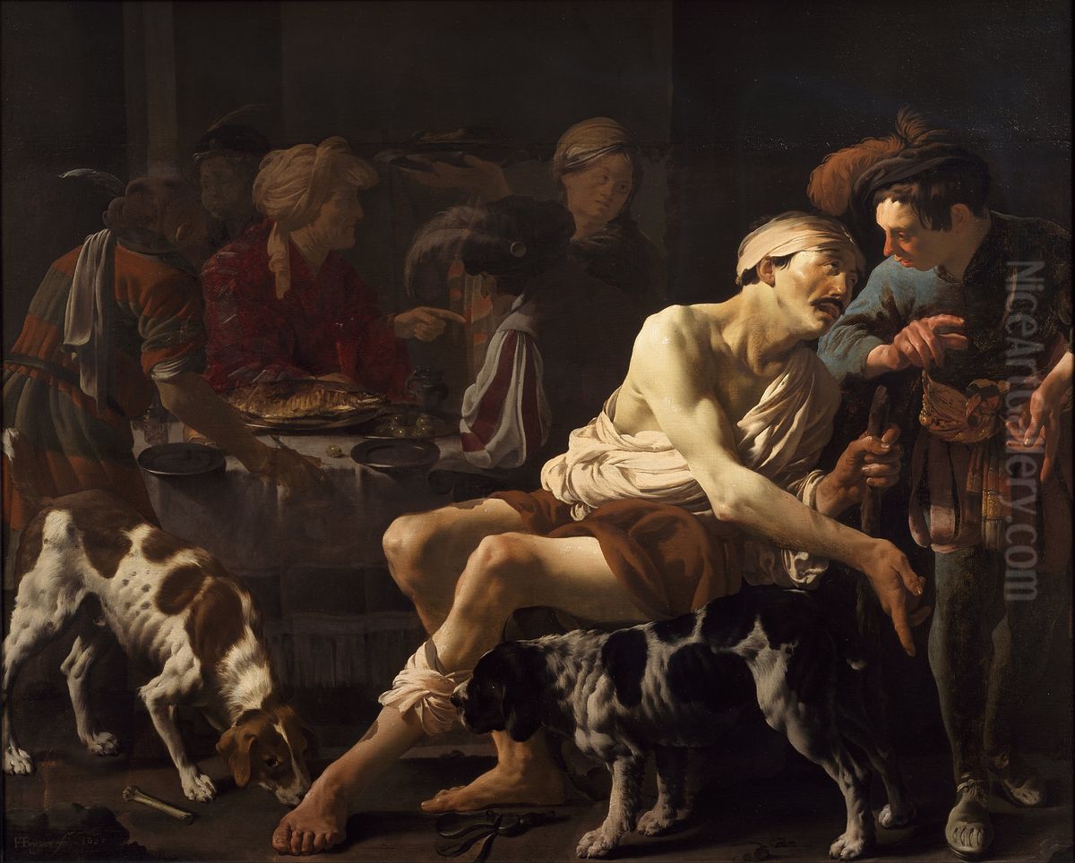 The Rich Man and the Poor Lazarus Oil Painting by Hendrick Ter Brugghen