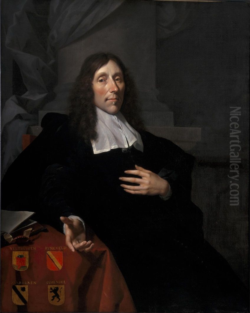 Portret van Wernard van Velthuysen (1611-1680) Oil Painting by Johannes van Wijckersloot