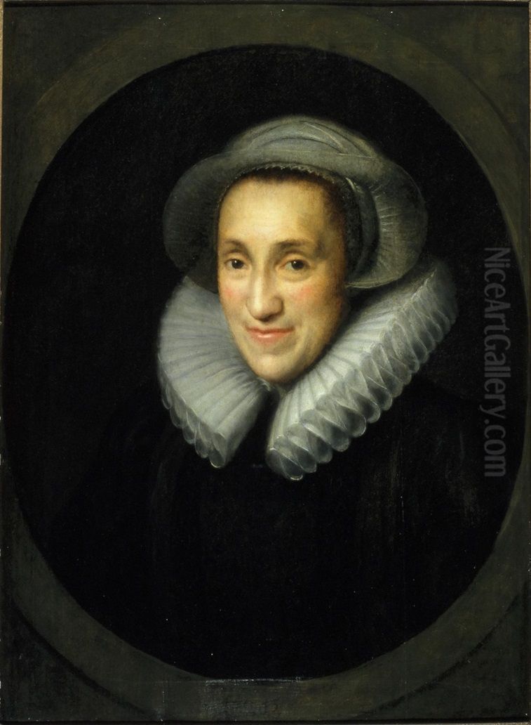 Portrait of Claesken (Nicolaa) van Voorst (1565-1644) Oil Painting by Paulus Moreelse