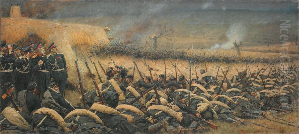 Before the attack. At Plevna Oil Painting by Vasily Vereshchagin