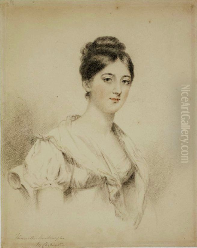 Portrait of Henrietta Shuckburgh Oil Painting by Margaret Sarah Carpenter