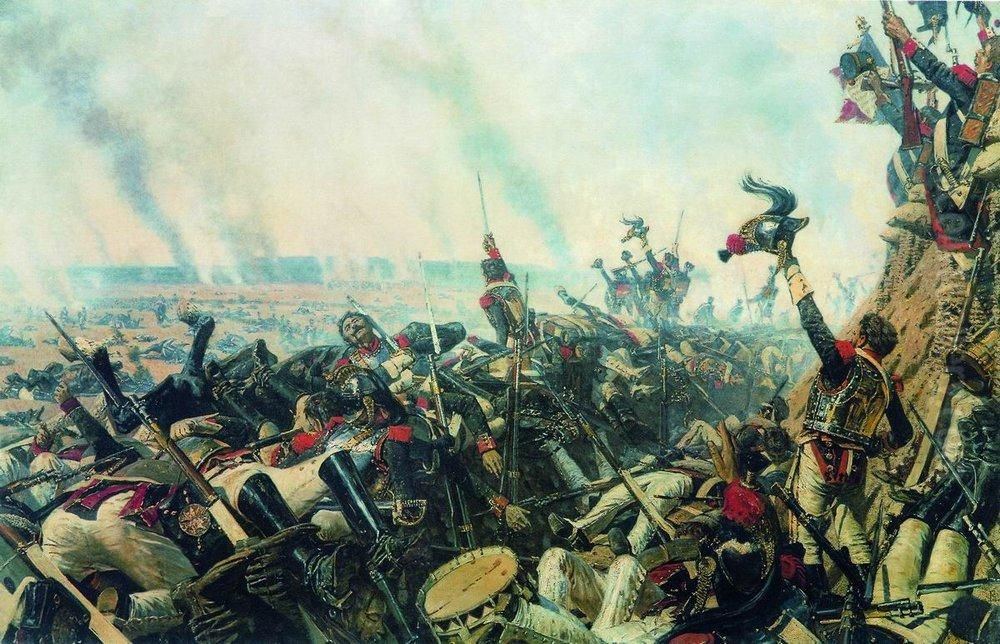 The end of Borodino battle Oil Painting by Vasily Vereshchagin