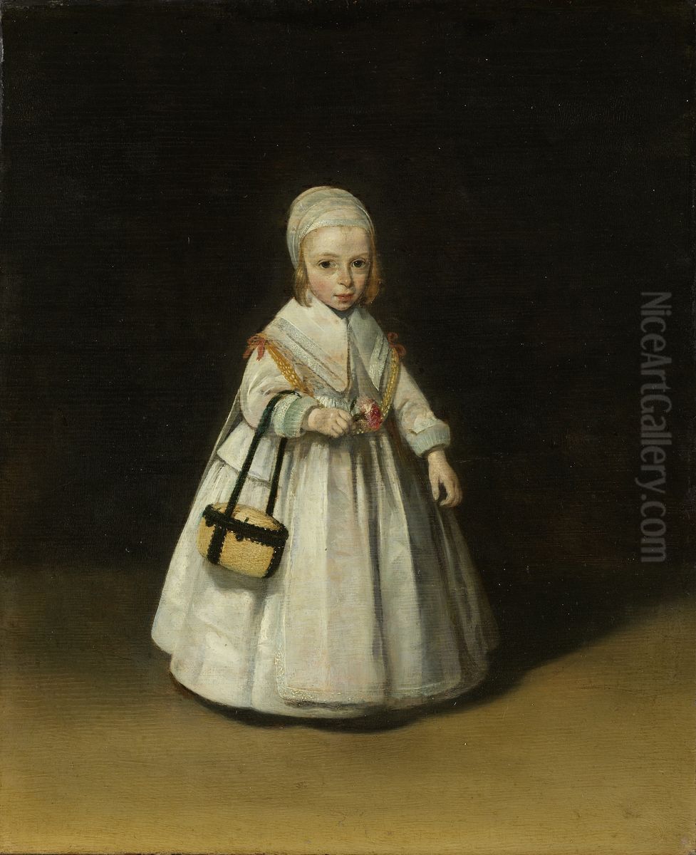 Helena van der Schalcke Oil Painting by Gerard Ter Borch