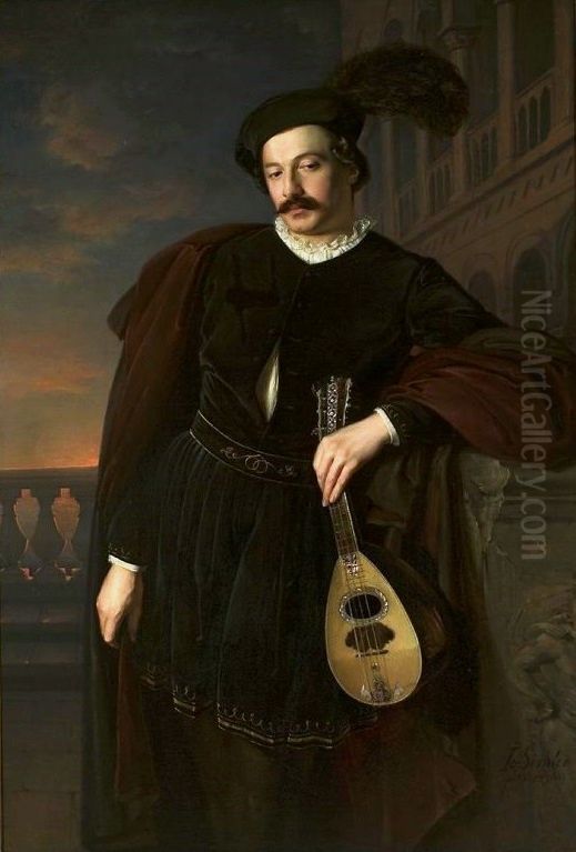 Portrait of Wilhelm Troszel Oil Painting by Jozef Simmler