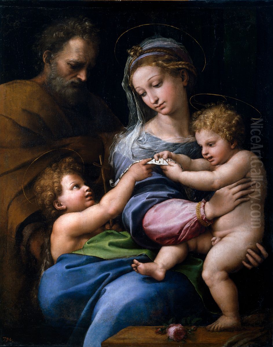 Madonna della Rosa Oil Painting by Raphael