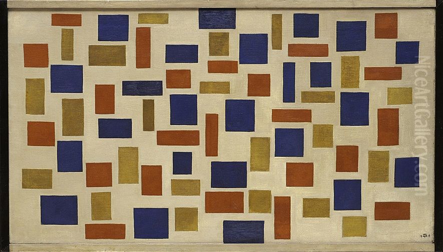 Composition XI Oil Painting by Theo van Doesburg