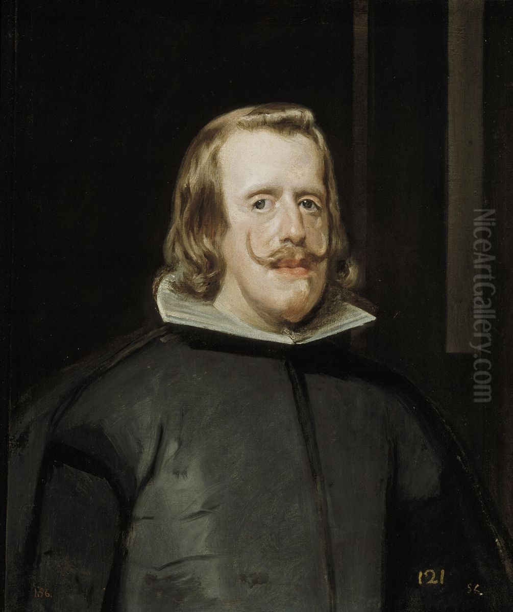 Philip IV in old age Oil Painting by Diego Rodriguez de Silva y Velazquez