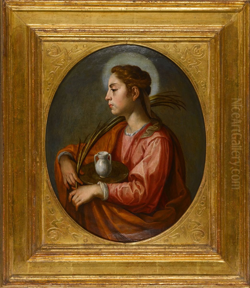 Santa Rufina Oil Painting by Francisco Pacheco