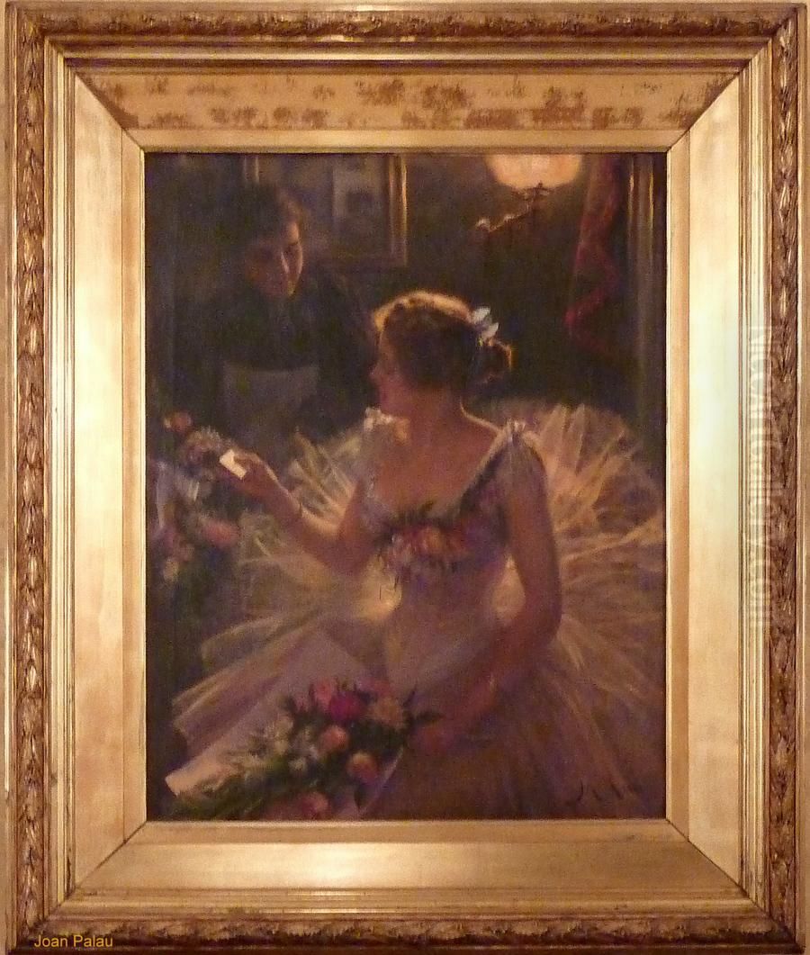 En el camerino Oil Painting by Manuel Cusi i Ferret