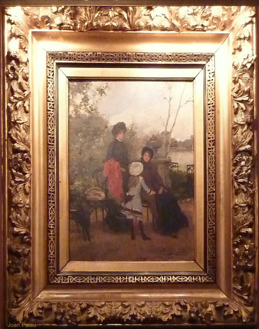 Al jardi Oil Painting by Francisco Miralles Galup