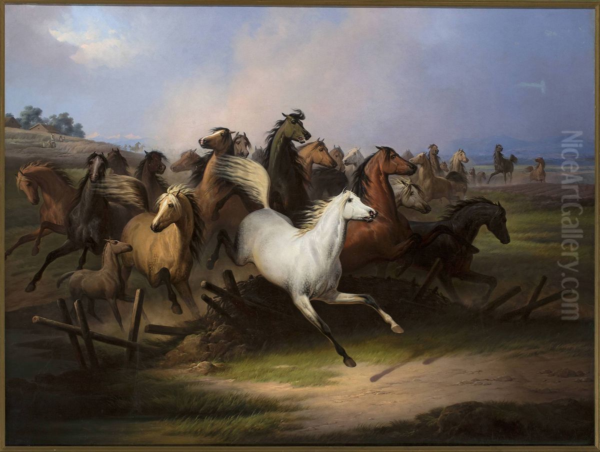 From the legend of the Stadnicki family Oil Painting by January Suchodolski