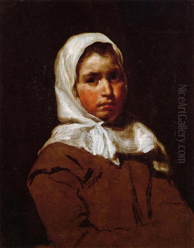 Jeune paysanne Oil Painting by Diego Rodriguez de Silva y Velazquez