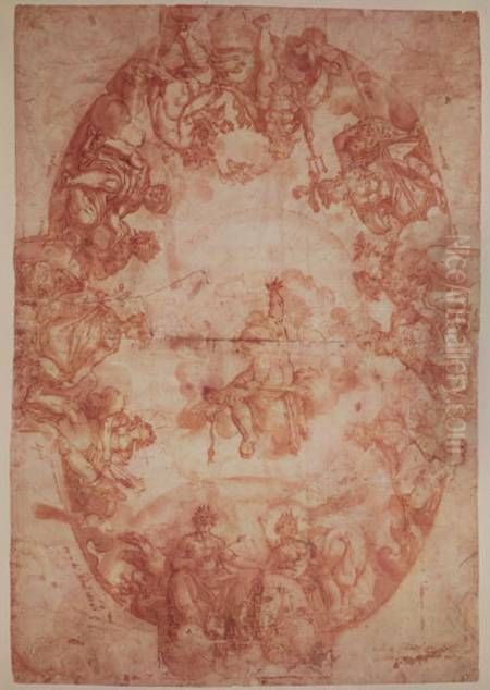 L'Apotheose d'Hercule Oil Painting by Francisco Pacheco