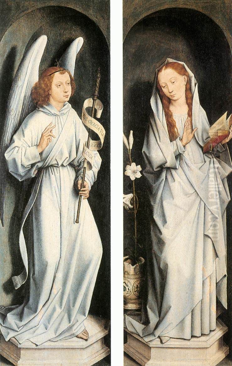 Annunciation Oil Painting by (manner of) Memling, Hans