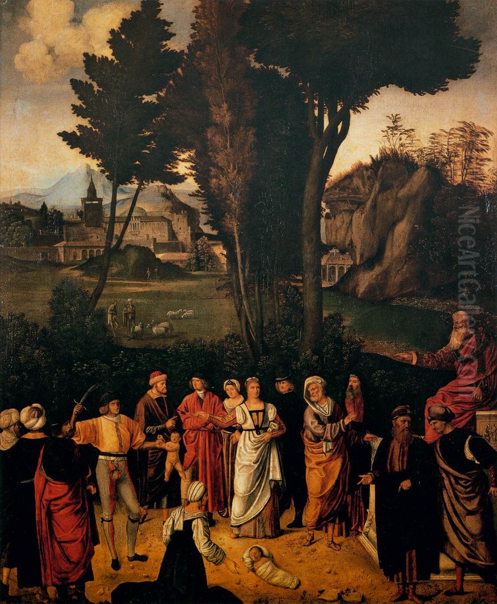 The Judgement of Solomon Oil Painting by Giorgione