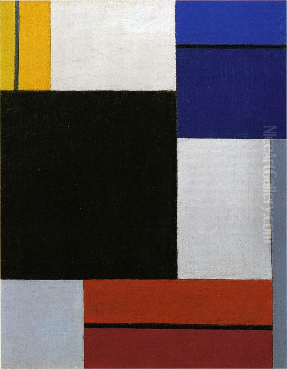 Compositie XXI(Hoek (2000;ISBN9068682555): cat.nr. 690, pp. 3330-331). Oil Painting by Theo van Doesburg
