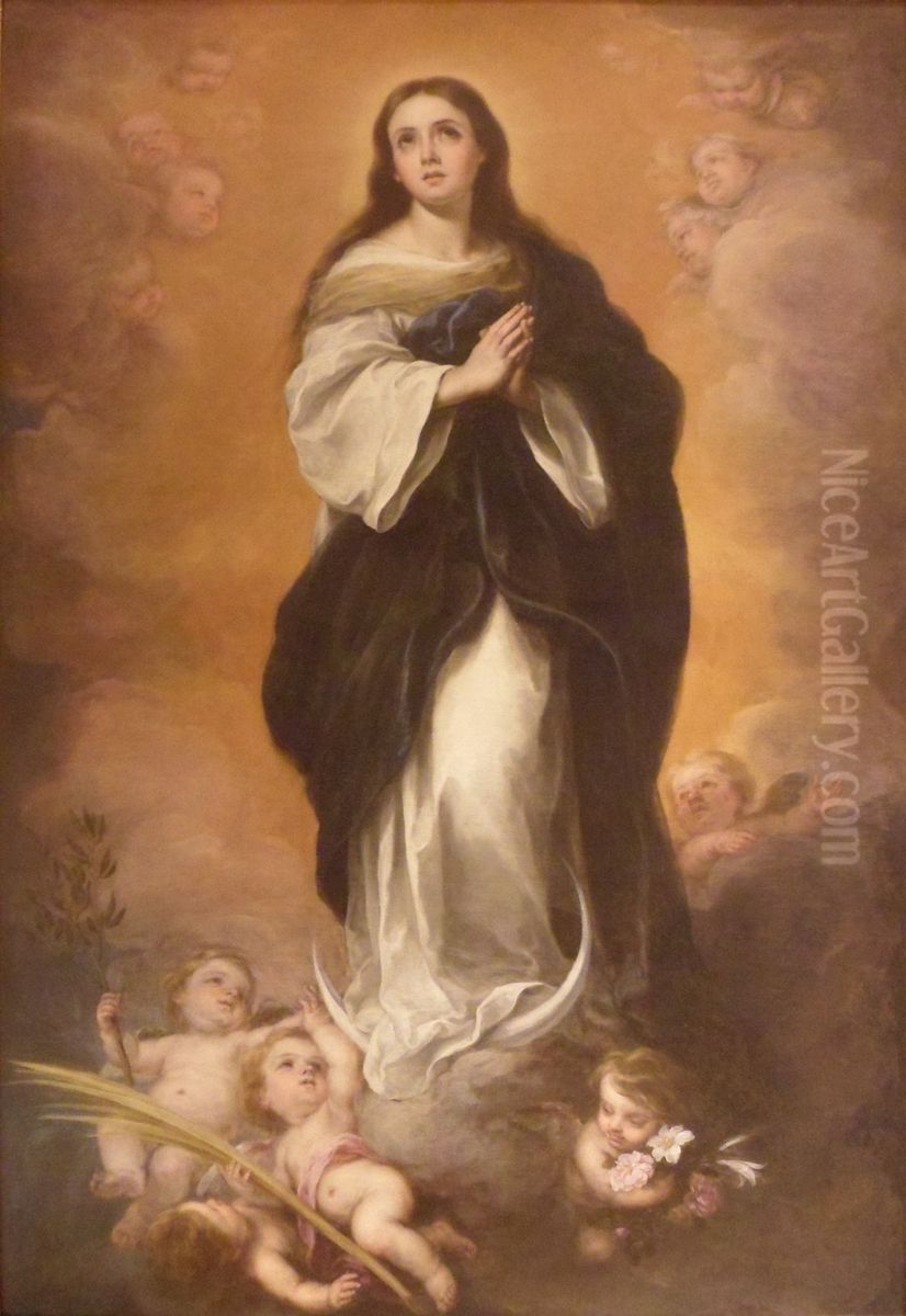 Inmaculada Concepcion Oil Painting by Bartolome Esteban Murillo