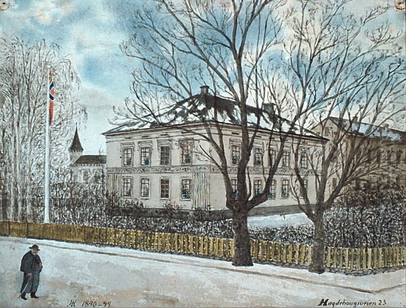 Hegdehaugsvn. nr. 23 Oil Painting by Henrik Laurentius Helliesen