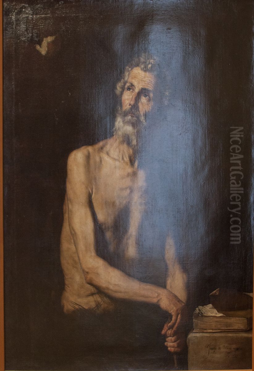 Saint Paul l'hermite Oil Painting by Jusepe de Ribera
