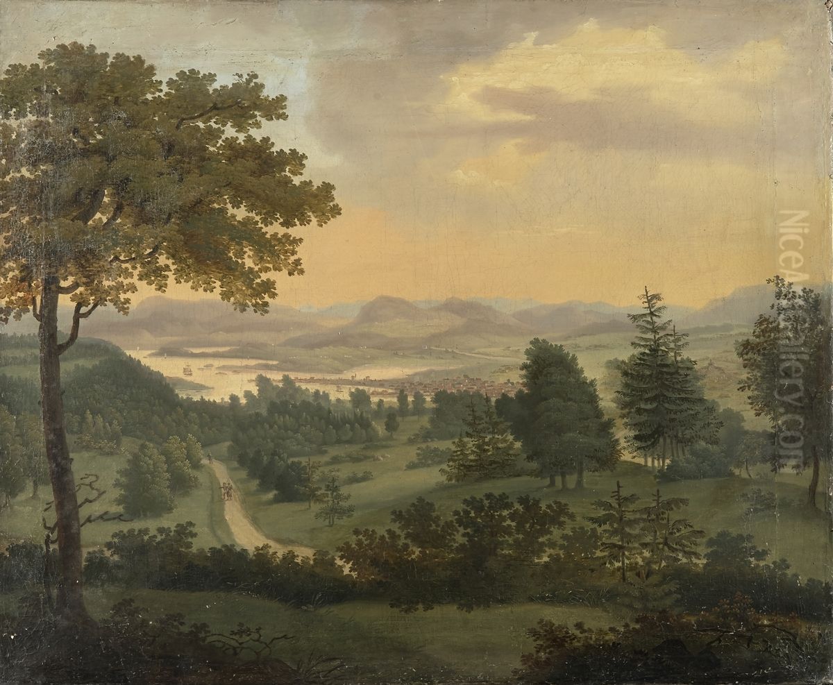 Utsikt fra Etterstad Oil Painting by Carl Frederik Vogt