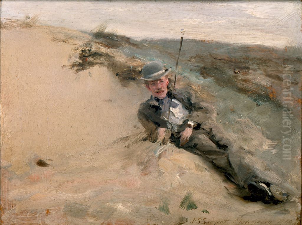 Ralph Curtison the Beach in Scheveningen Oil Painting by John Singer Sargent