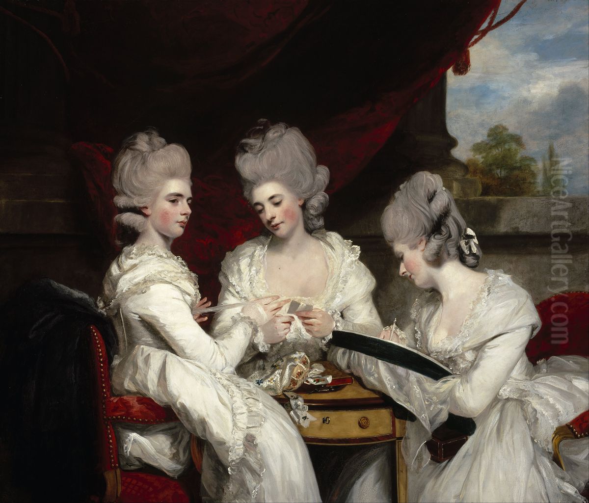 The Ladies Waldegrave Oil Painting by Of Sir Joshua Reynolds