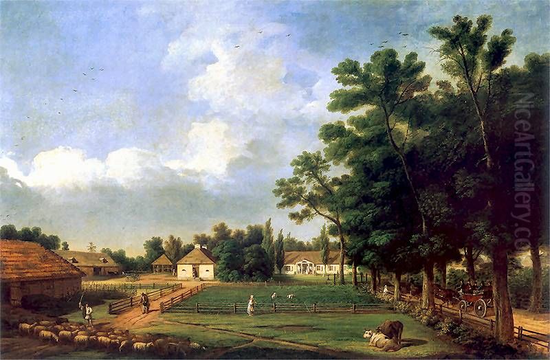 Guests' arrival. Oil Painting by Marcin Zaleski